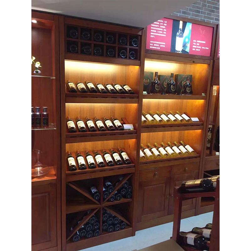 Modern Luxury Hotel Wine Rack Storage Cabinet Wine Display Cellar Furniture Showcase