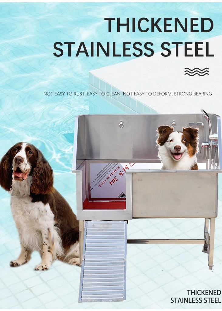 Pet Washing Station Grooming Bath Stainless Steel SPA Large Wash Grooming Tub Dog Bathtub for Dog Bathtub