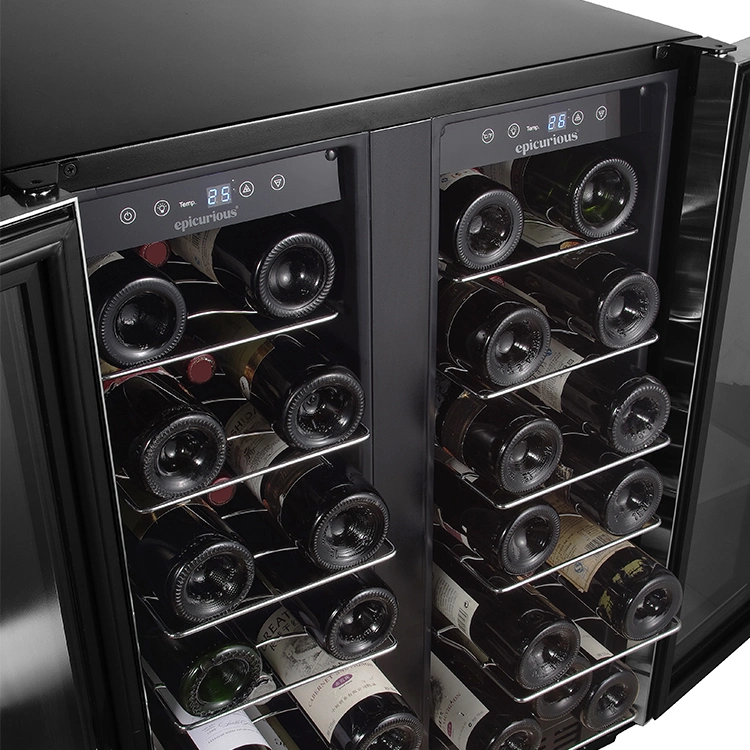 Candor Custom 36 Bottles Compressor Beverage and Wine Wine Fridge Dual Zone