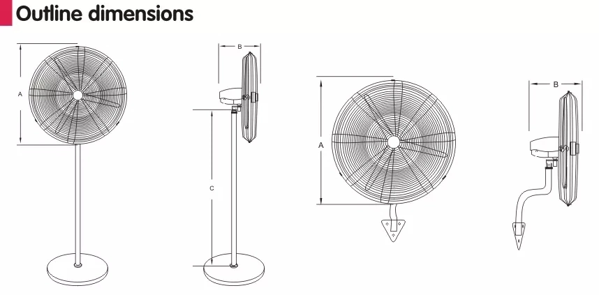 Ceiling Drum Air Blower Electric Exhaust Roof Solar Mist AC DC BLDC Ec Fully Sealed Pure Copper Motor AC DC Brushless Industrial Floor Wall Mounted Stand Fan