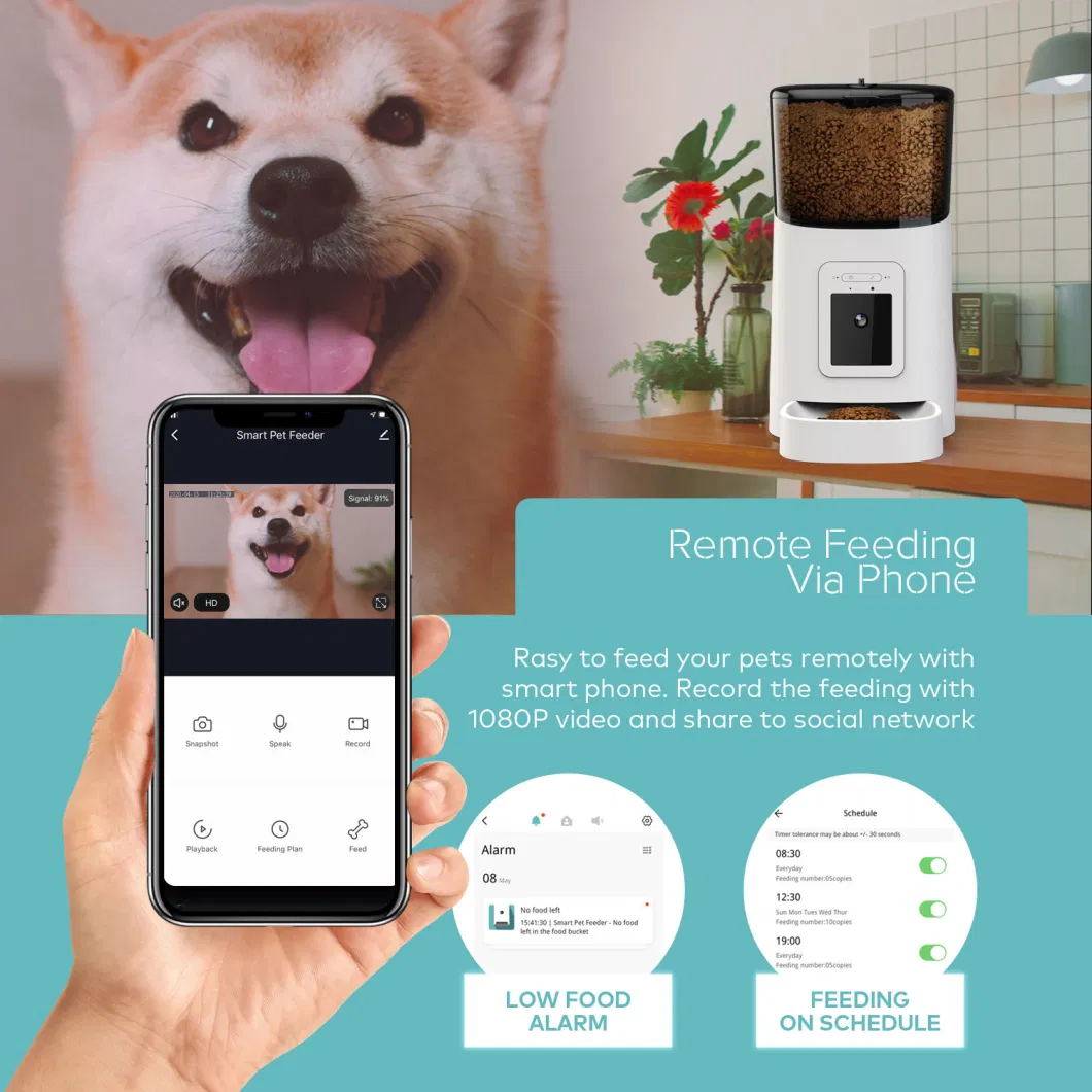 WiFi Automatic Feeder Pet Smart Feeder Pet Food Dispenser