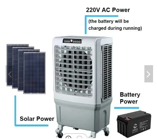 Portable Mobile Home Water Evaporative Mini DC Solar Power Misting Air Cooler