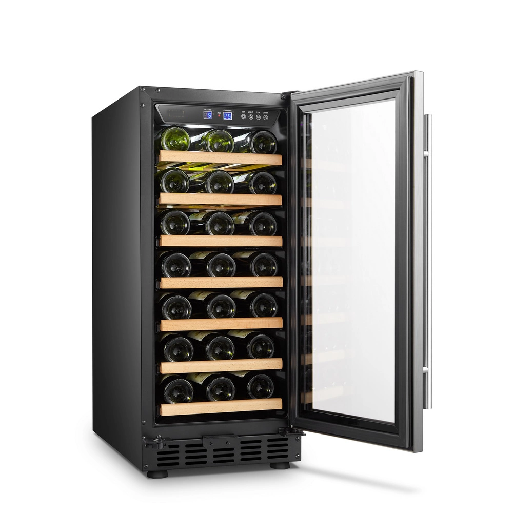 Luxury Small Compressor Fan Cooling Wine Fridge 80L