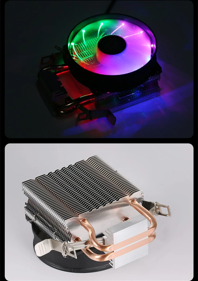 12th Generation 2 Heat Pipes 90mm Fan PWM 4pin PC Quiet 3pin CPU Cooler for Intel LGA 1700 775 1150 1151 1155 1156 1200 1366 AMD