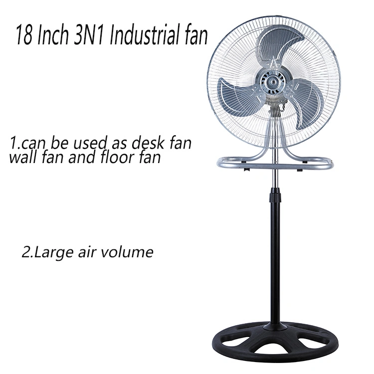 Factory Cheapest Price 18&quot; 3n1 220V Industrial Floor Fan Air Cooling Stand Fan