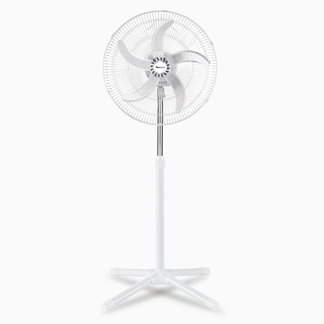 18 Inch Home Stand Fan Metal Fan Blade White Color Fan Without Remote