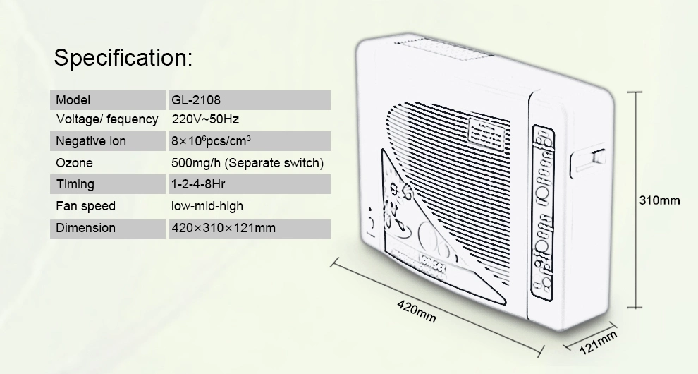 2024 New High Quality Intelligent Purification Ozone Air Purifier HEPA Filter for Home