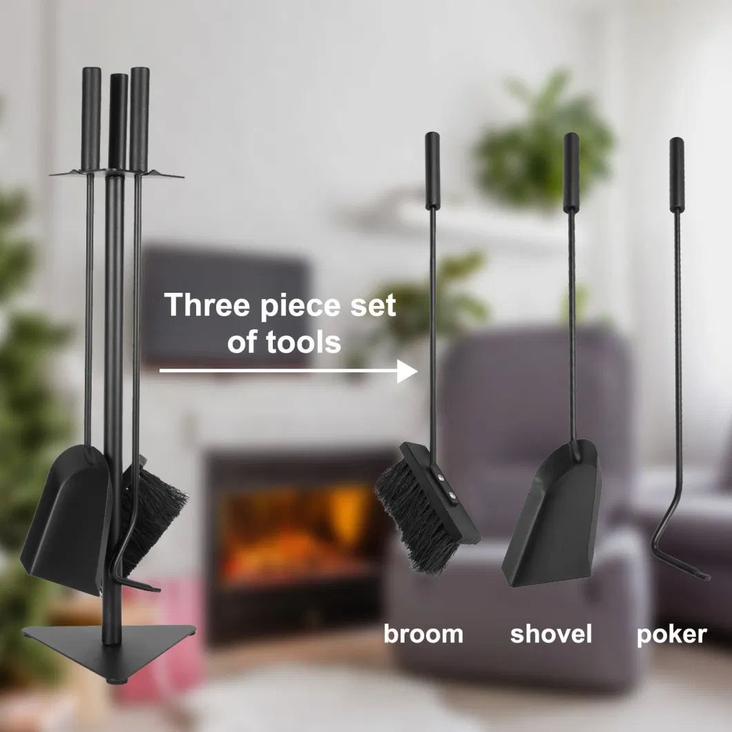 Fireplace Tools Set Chimney Poker Wrought Iron Large Fire Tool Set