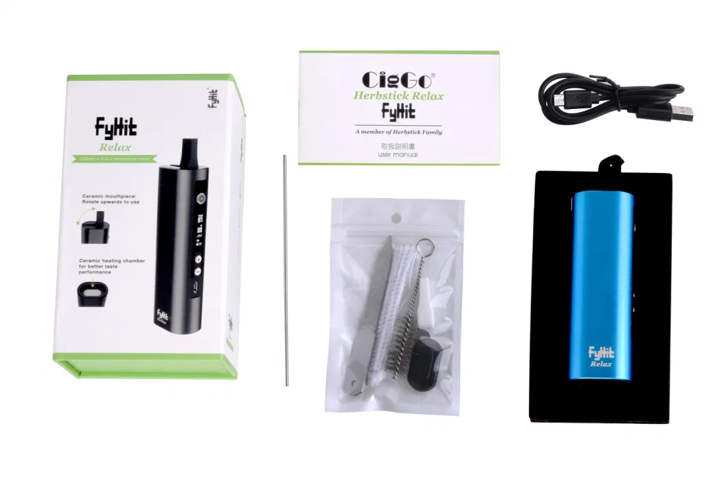 Top Selling 2200mAh Battery Herbstick Dry Herbal Heating No Burn Starter Kit Healthcare Herb Pen Vaping Device