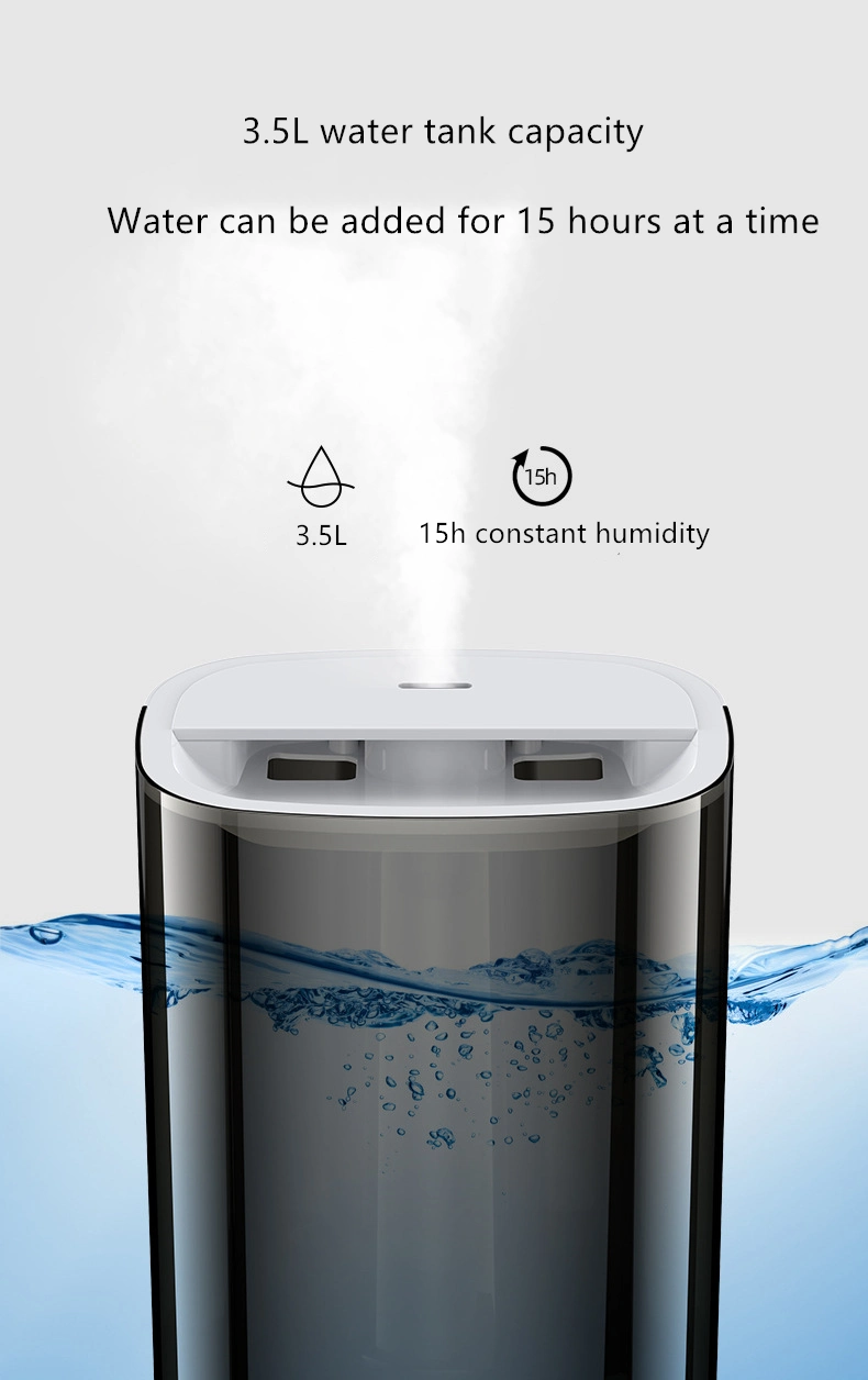 3.5 Liters with WiFi Top Filling Digital Desk Room Cool Mist Ultrasonic Air Humidifiers for Bedroom