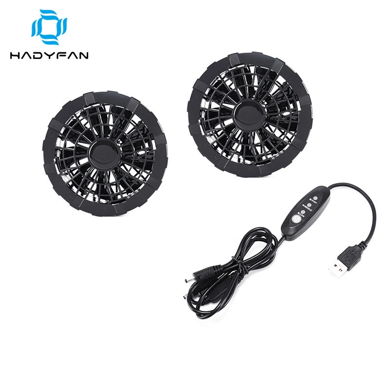 Intelligent Temperature Control Summer 5V/USB Black Air Conditioning Clothing Fans Outdoor Work