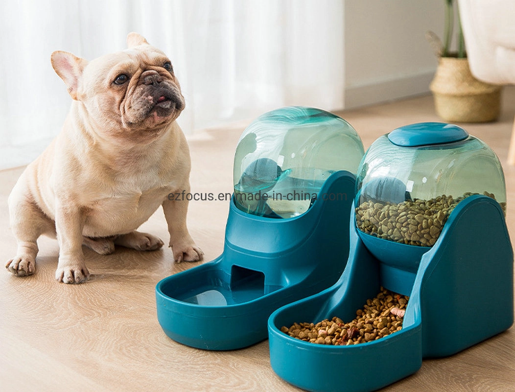 Food and Drinking Water Dispenser for Pet Dogs, Food Bowl 3.8L Water Large Capacity Pet Automatic Feeder Water Bowl Automatic Water Supply Wbb12821