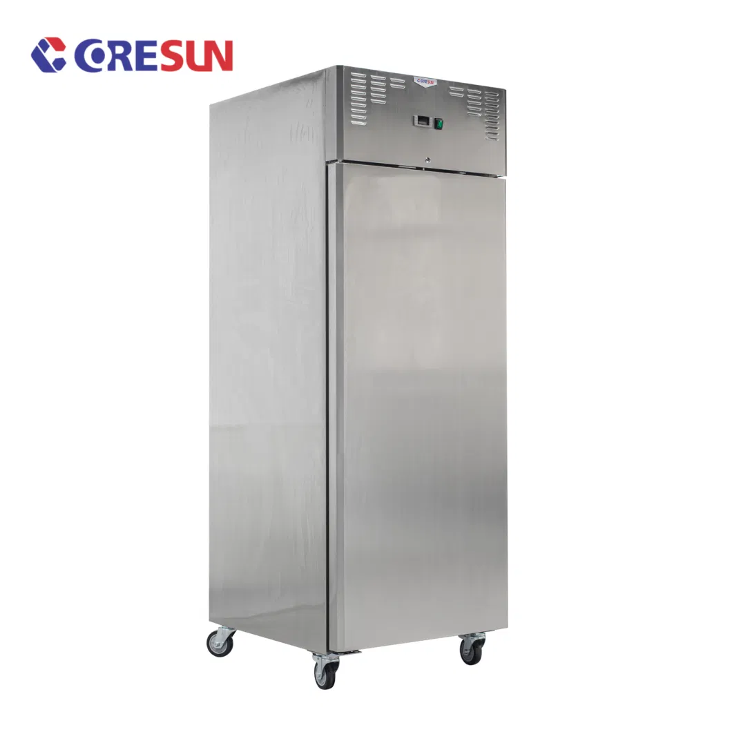 Commerical Stainless Steel Single Door R290 Upright Chiller Refrigerator for Hotel, Restaurant Supermarket Catering Use with CE