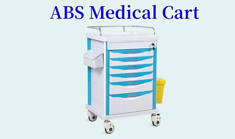 Multi-Function ABS Plastic Hospital Medical Trolley Medicine Emergency Trolley Cart