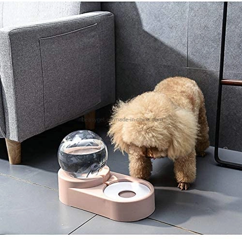 Pet Large Automatic Drinking Fountain and Food Bowl, Pet Water Dispenser with Mouth Separator Esg12374