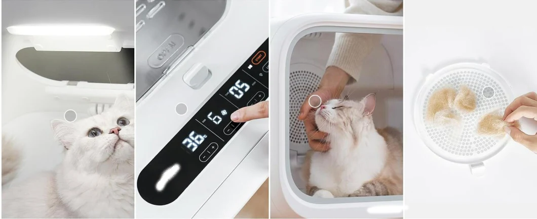Ultra Quiet Large Capacity Smart Temperature Control Automatic Pet Hair Dryer Box