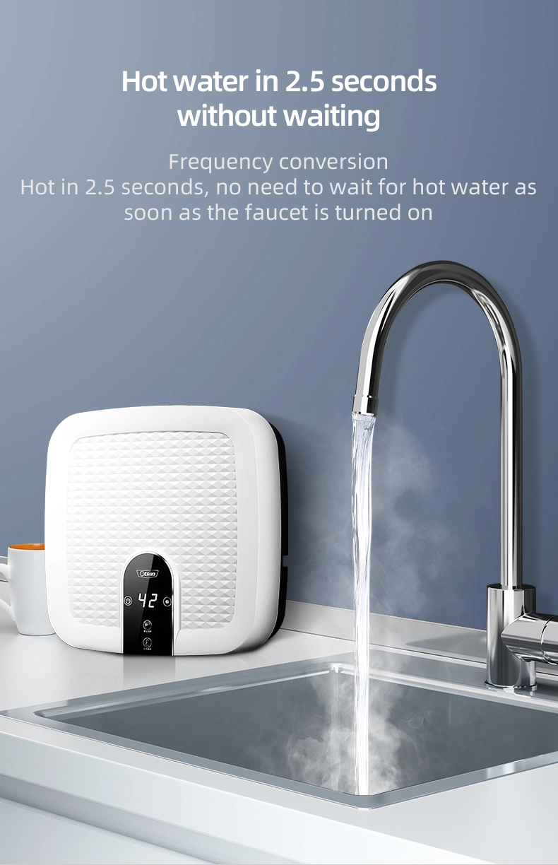 Small Size Instant Water Heater Kitchen Basin Intelligent LED Touch Screen Control Mini Instant Electric Water Heater