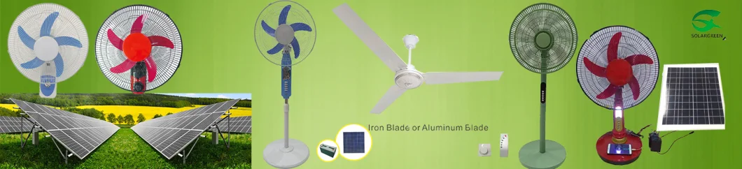Factory Electric Rechargeable Power Table Fan 12/16inch Portable Solar Energy Fan
