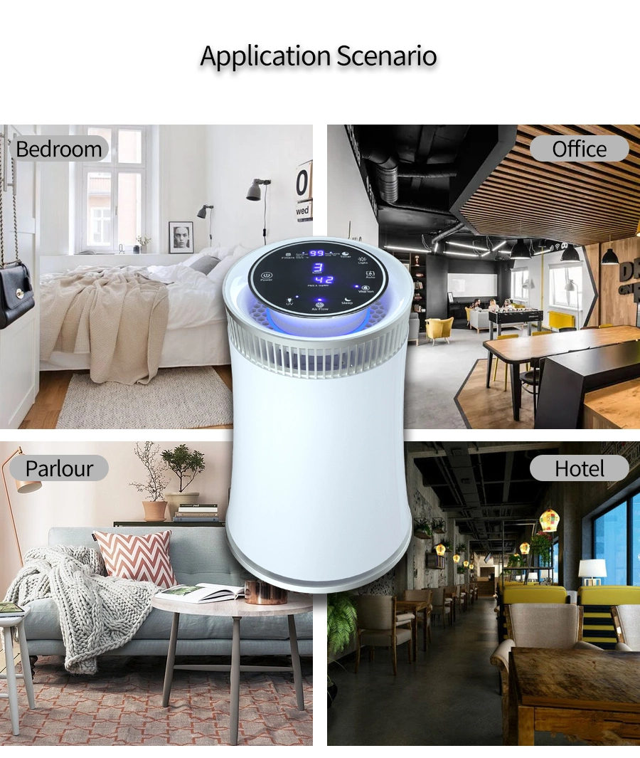 Home Air Purify Dust Virus Eliminate HEPA Filter Air Cleaner UV Room Desktop Air Purifier