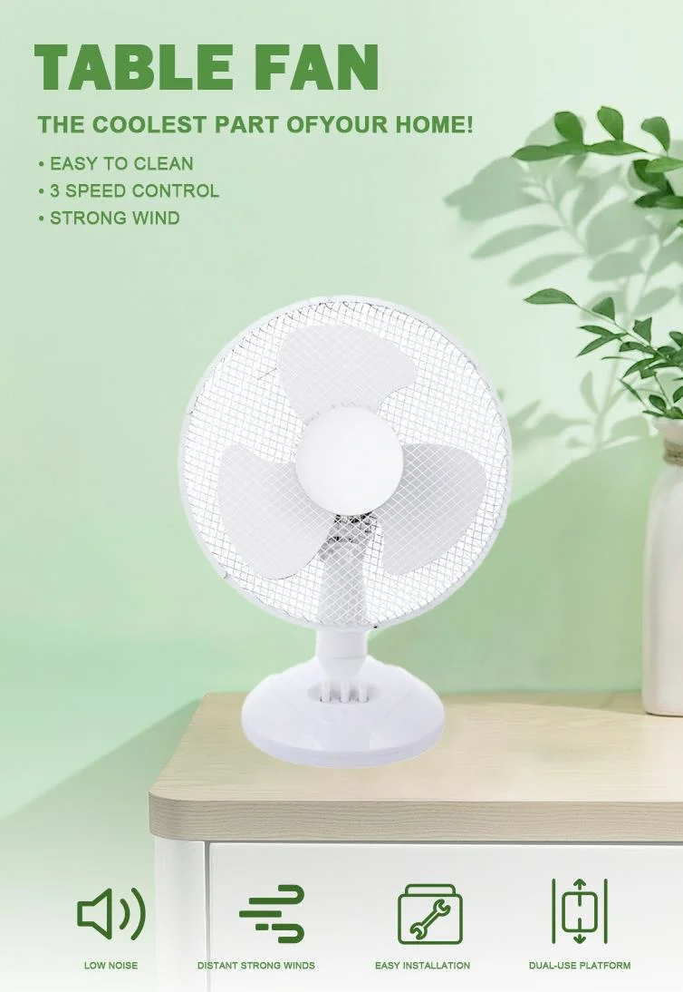 European Mesh Grill Swing 12inch 16inch Portable Table Fan Electric AC Mini Desk Fan