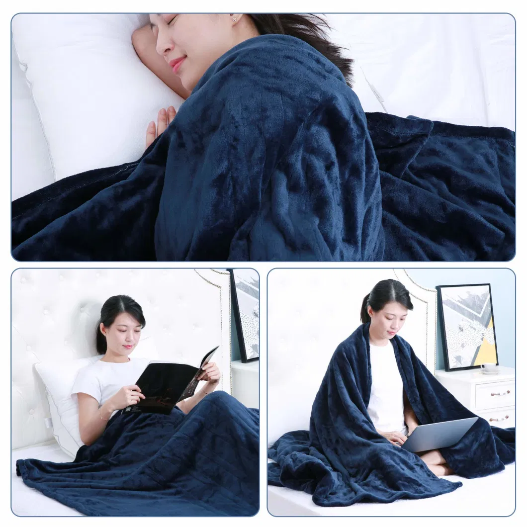 Electric Heated Blanket Throw, 60&quot;X 50&quot; and 80X60 Inchsoft Flannel Electric Warming Blanket