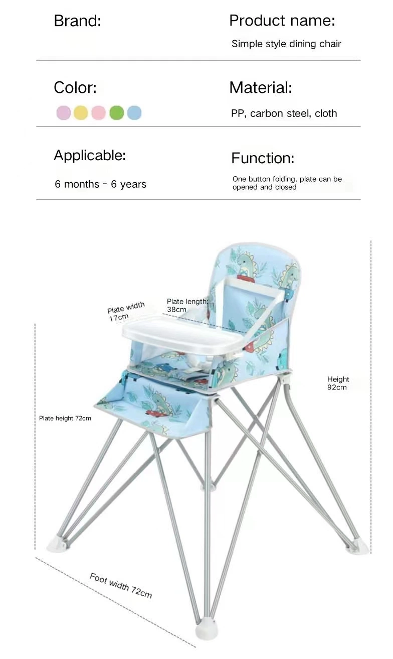 Hot Portable Baby Dining Chair, Folding Family Baby Feeding Chair, Outdoor Travel Child Seat Factory