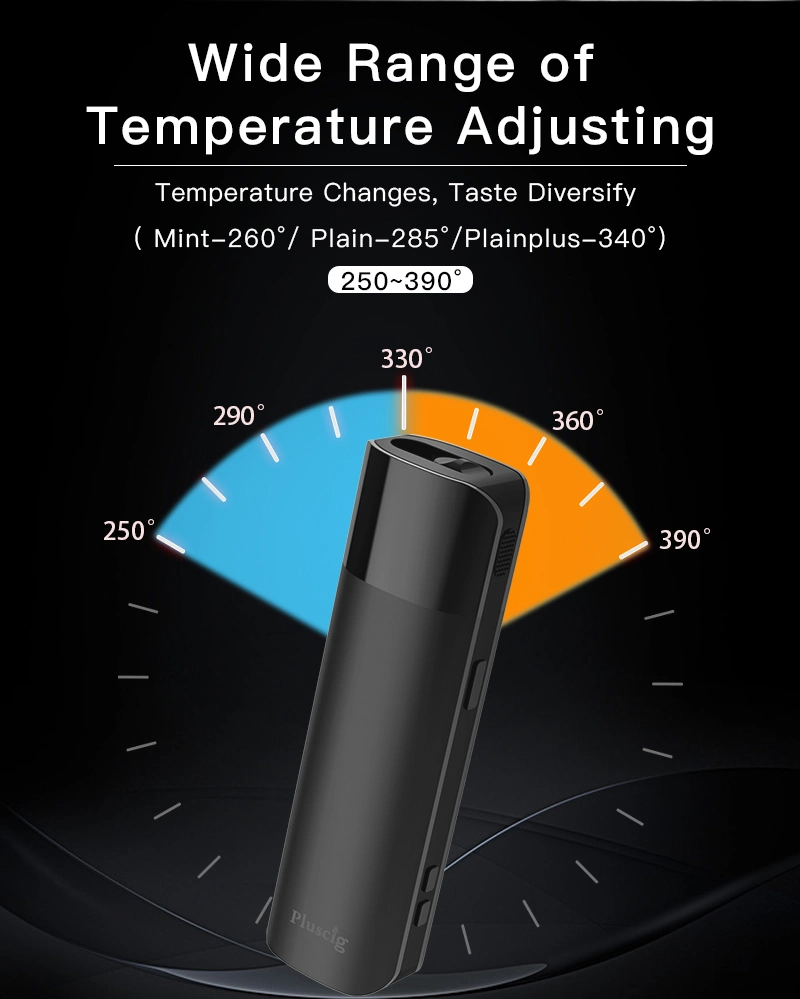 Pluscig S10 Kc Battery Heat Not Burn Device Induction Heating with Display OEM ODM