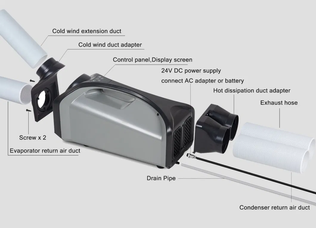 Portable Fast Cooling Air Conditioner 12V24V for Car Tent RV Truck Camper