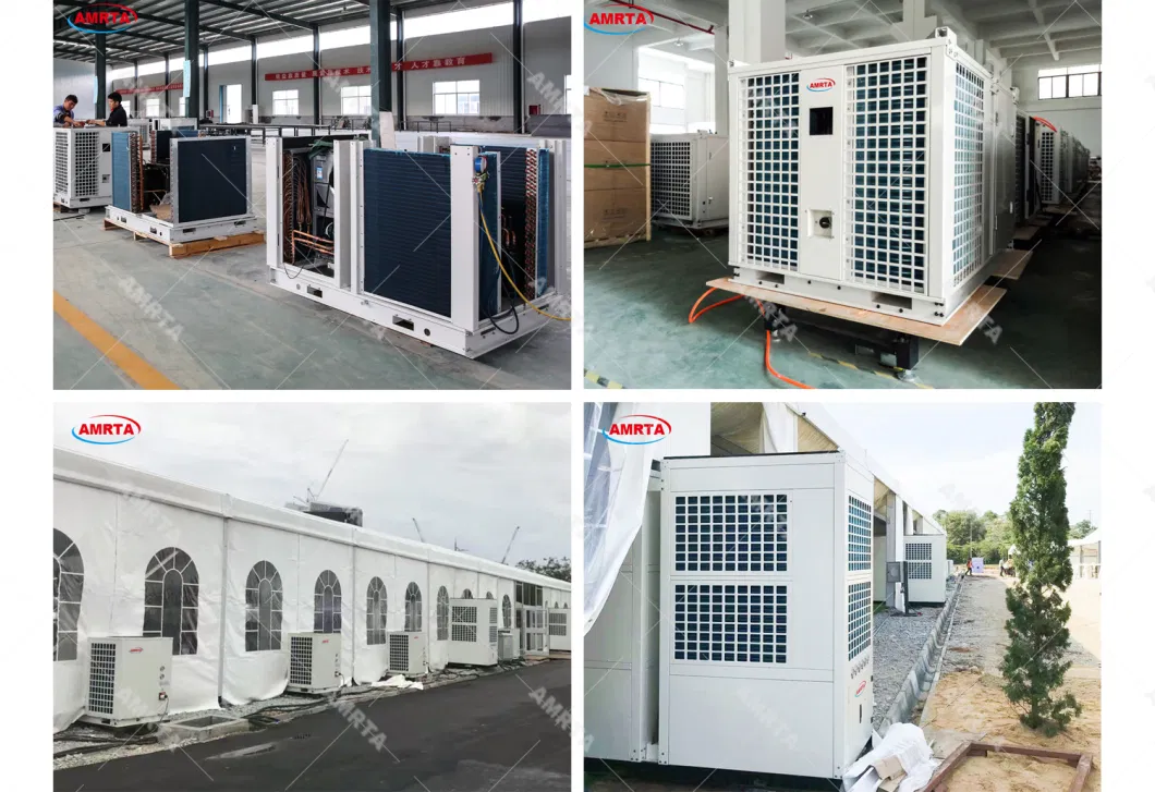 Factory Portable Mobile Tent Air Conditioning Packaged Rooftop Air Conditioner with Wheels for Rent