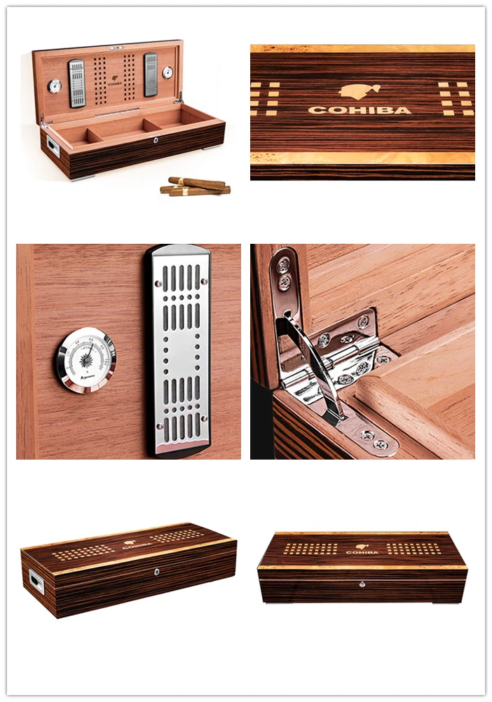 Custom Modern Gigh End Spanish Cedar Piano Lacquer Cohiba Cigar Humidor