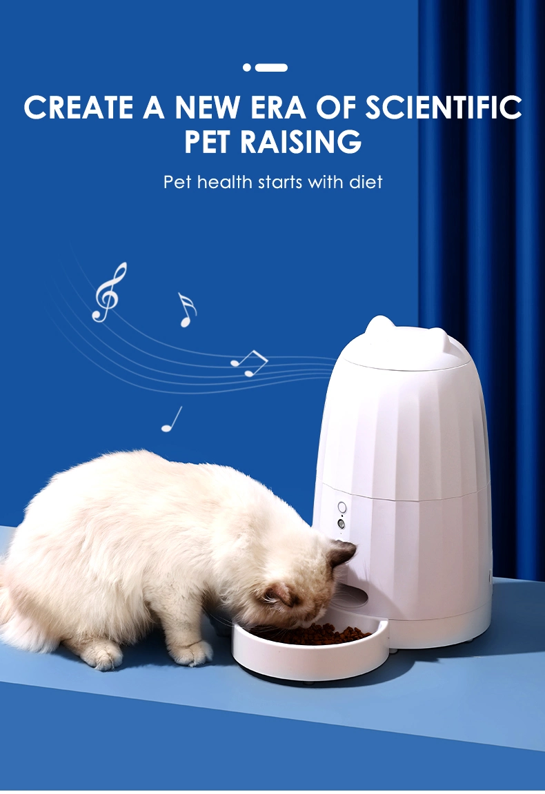 Pet Food Dispenser with Small Size and 4L Extra-Large Reservoir