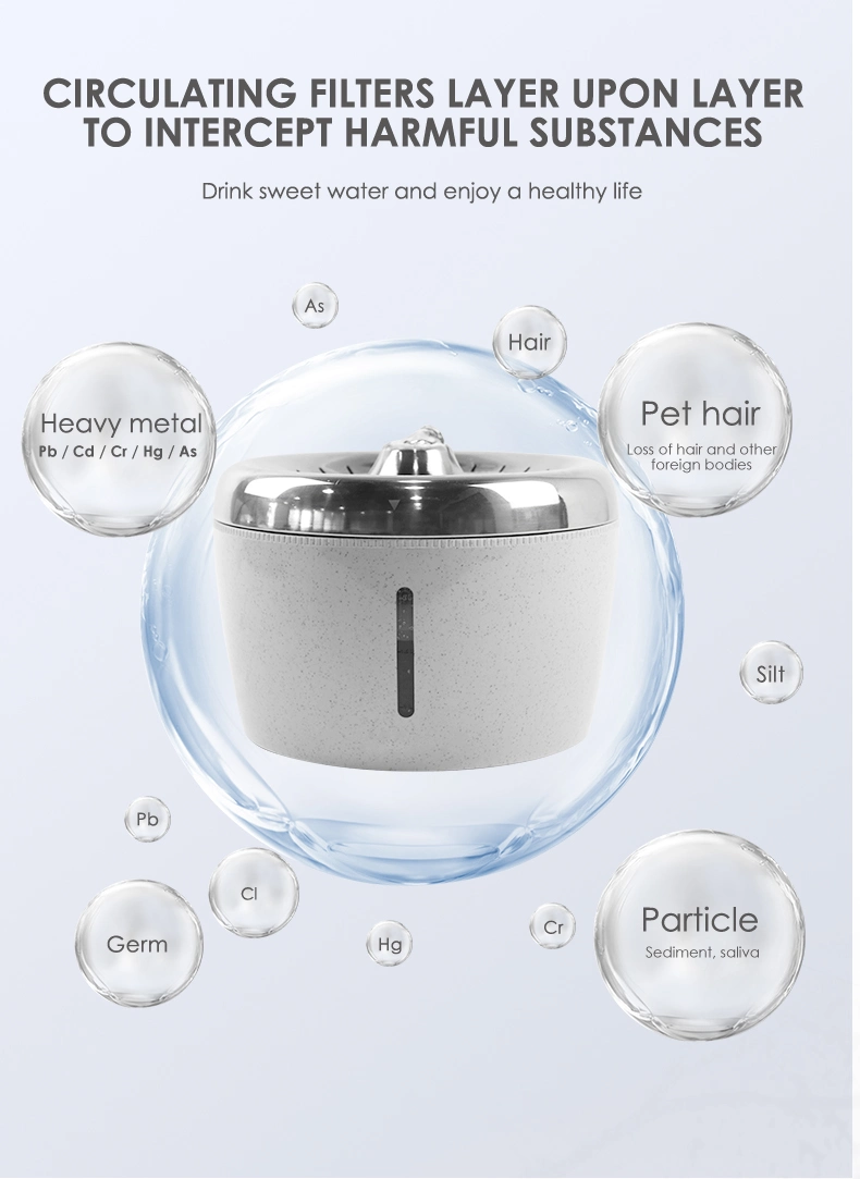 Quadruple Filtration Soft Water Recirculation Filtration Water Dispenser Pets Love Drinking Water