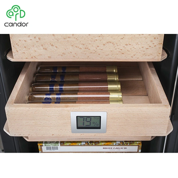 OEM Custom Quality Touch Control Panel Electronic Thermoelectric Cigar Humidor Cooler with 400PCS Capacity