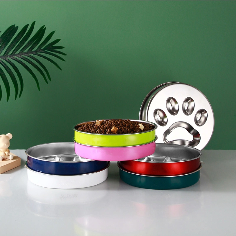 Chinese Factory Not Slip Slow Feeder Bowl Stainless Steel Dog Pet Feeder