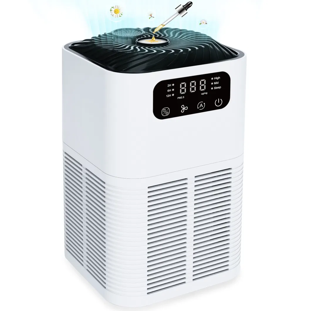 2024 New Arrival China Anti Bacteria Silent Air Cleaner Ionizer HEPA Filter Desktop Portable Home Air Purifier