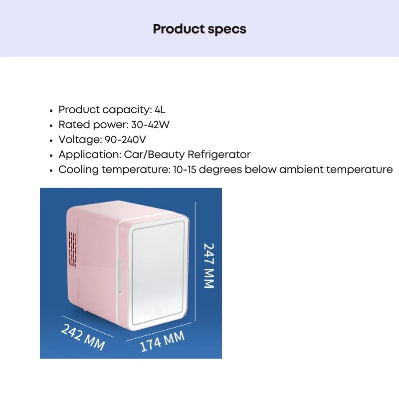 4L Cosmetics Fridge for Car Office and Home