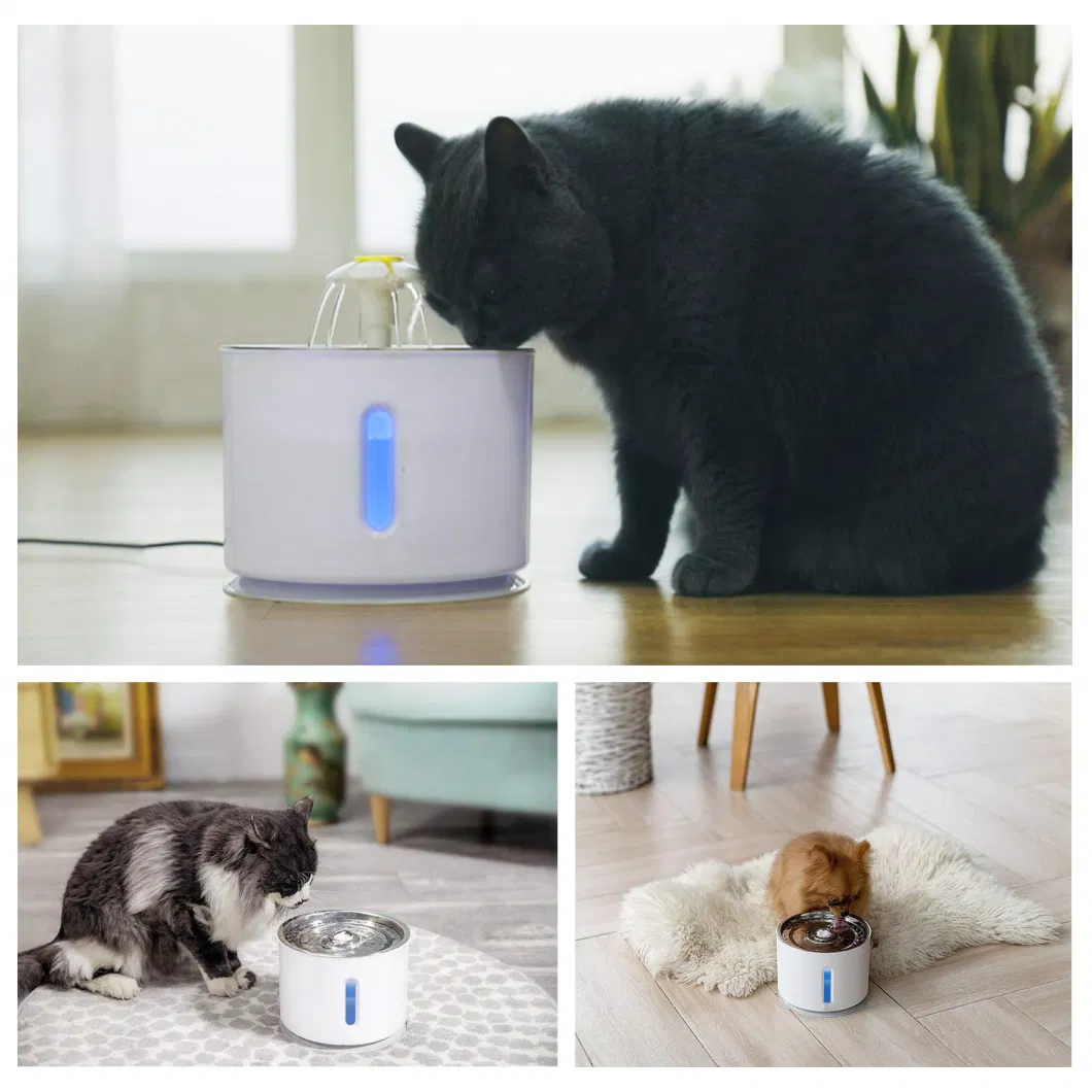 Pet Drinking Dispenser LED Light Smart Filter Dispenser Water Feeder