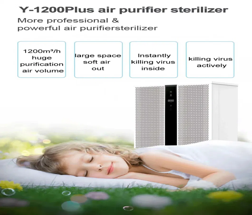 OEM 220V/50Hz Industrial Air Disinfection Equipment 38W Air Filter