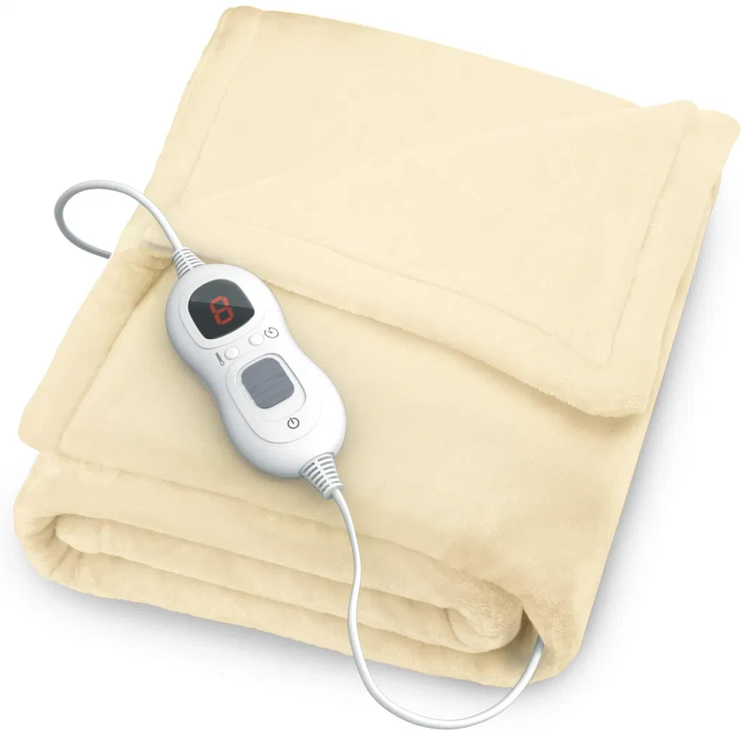 Electric Heated Blanket Throw, 60&quot;X 50&quot; and 80X60 Inchsoft Flannel Electric Warming Blanket