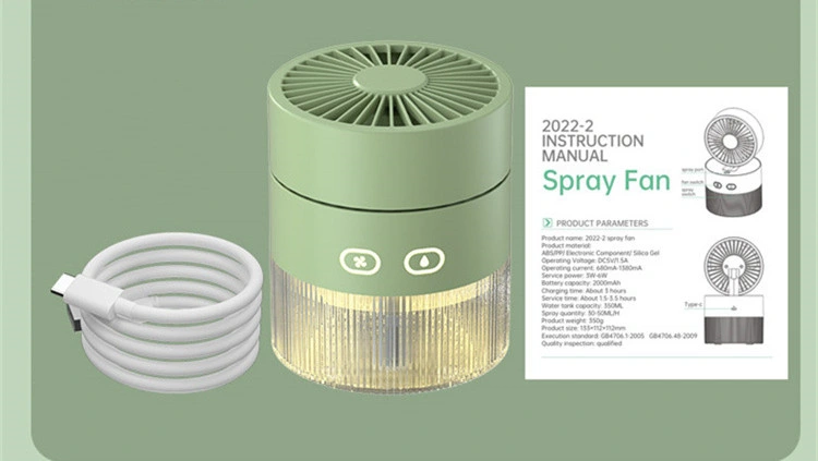 Portable Water Spray Mist Fan Electric USB Rechargeable Hand Mini Fan Humidifier