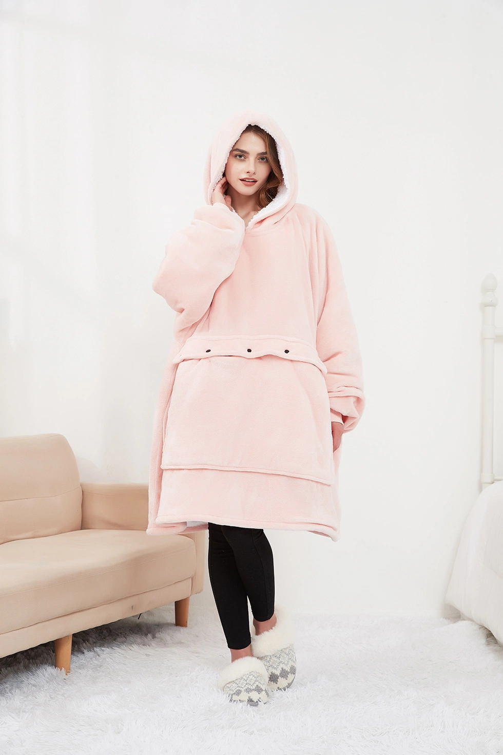 Cozy Warm Flannel Fleece Printed Plush Heated Blanket with Hood Electric