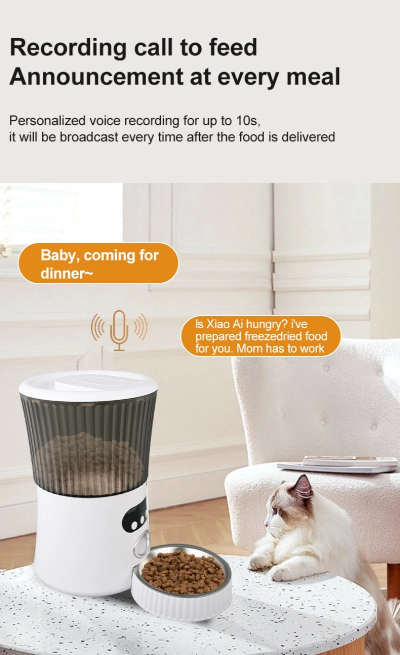 Wholesale Smart Feeder Cat Bowl Automatic Pet Dog Feeder with Custom Message