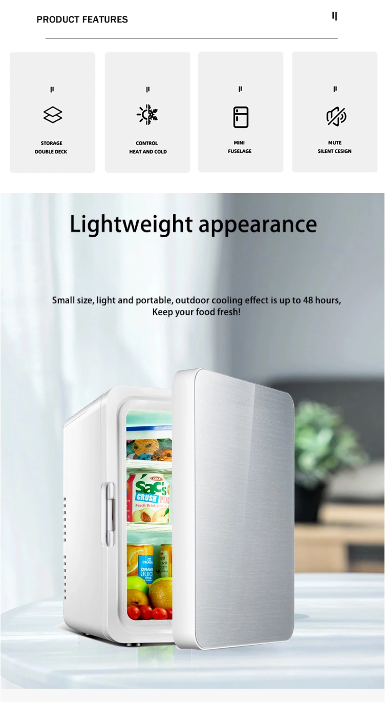 Dual Mini Refrigerator Home/Car Single Door Refrigerators Freezer Cooling Heating Box Fridge Car Small Refrigerator