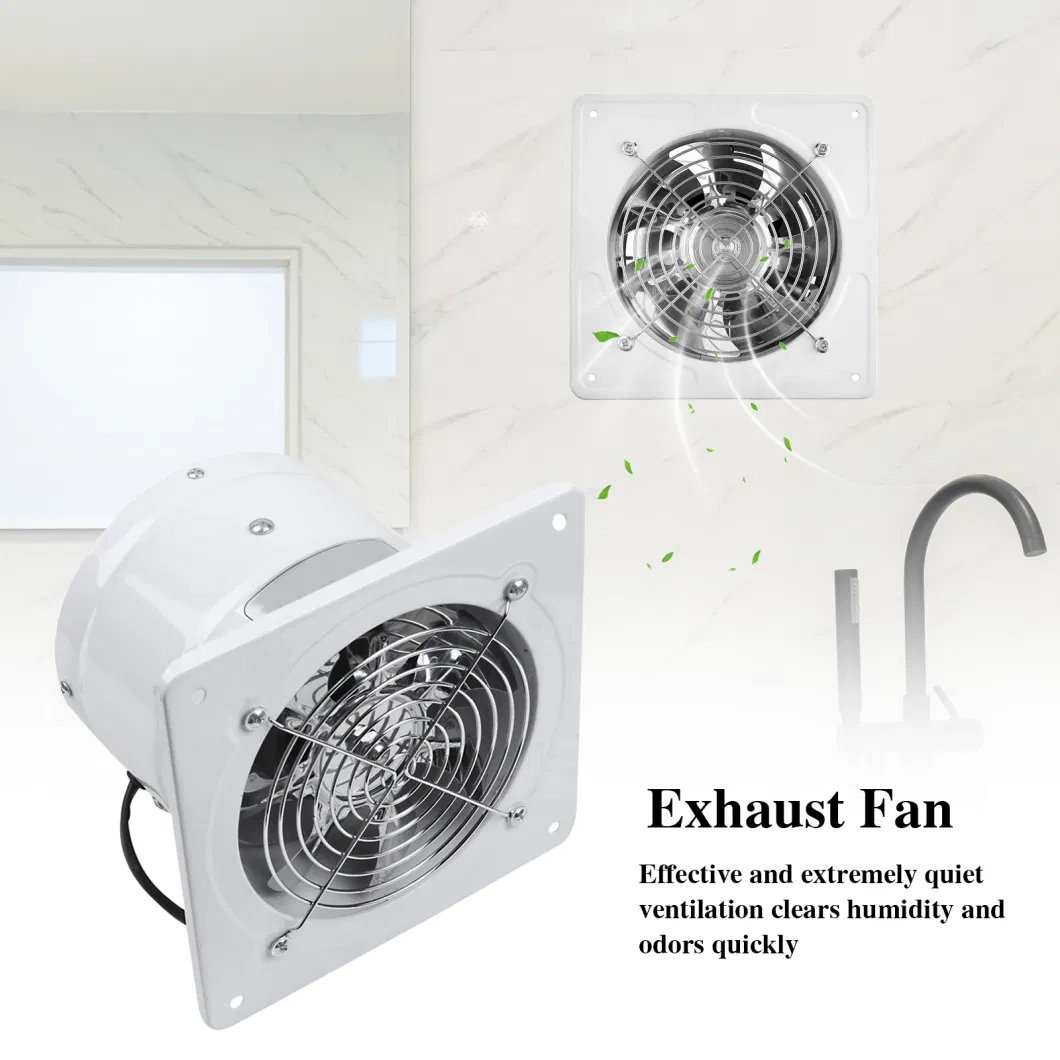 4 6 8 10 12 Inch High Speed Industrial Iron Pipe Wall Mount Bathroom Kitchen Ventilation Exhaust Fan