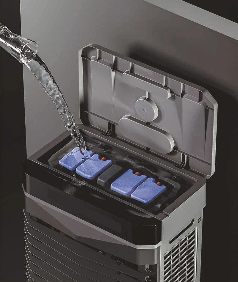 Portable Mobile Home Water Evaporative Mini DC Solar Power Misting Air Cooler
