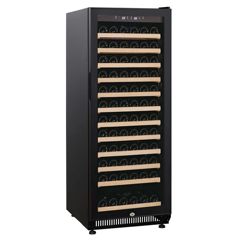 Wine Cooler 121 Bottles Sliding Beech Wood Shelves Commercial Red Wine Fridge