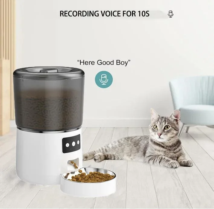 Pet Supplies Top Sell APP Remote Control Microchip Dog WiFi Cat Food Dispenser Feeder Camera Smart Automatic Pet Feeder