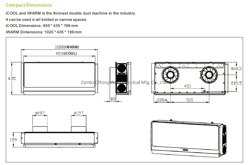 DIY Easy-Fit High-Wall Monobloc Air Conditioner Without Outdoor Unit