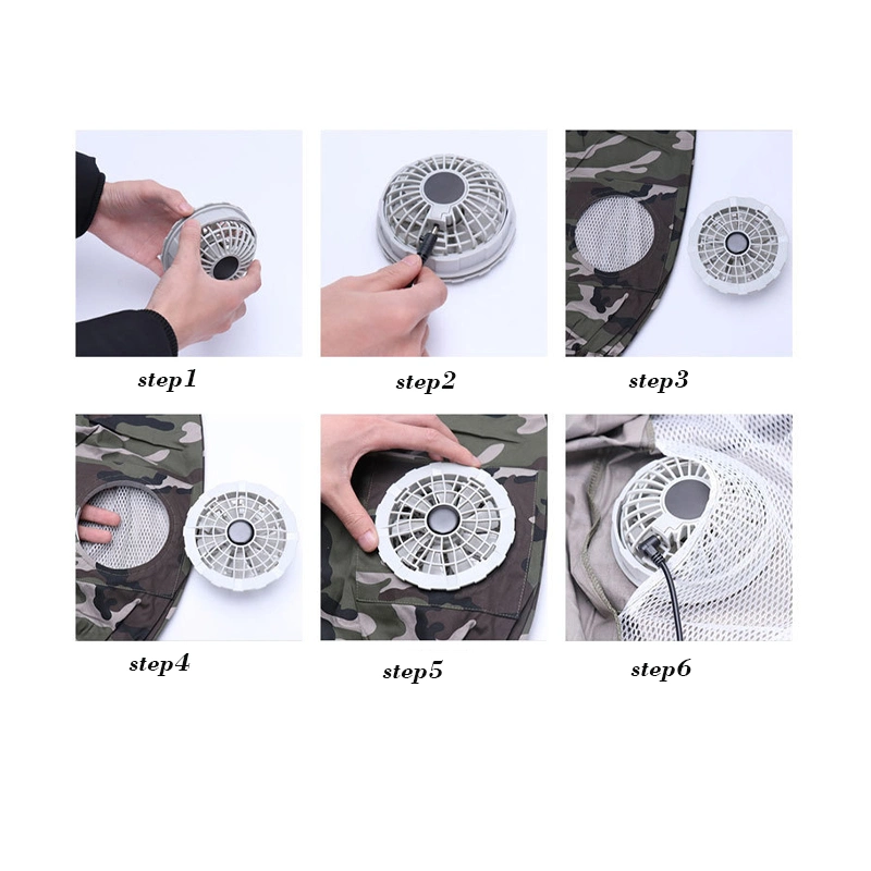 Intelligent Temperature Control Summer 5V/USB Black Air Conditioning Clothing Fans Outdoor Work