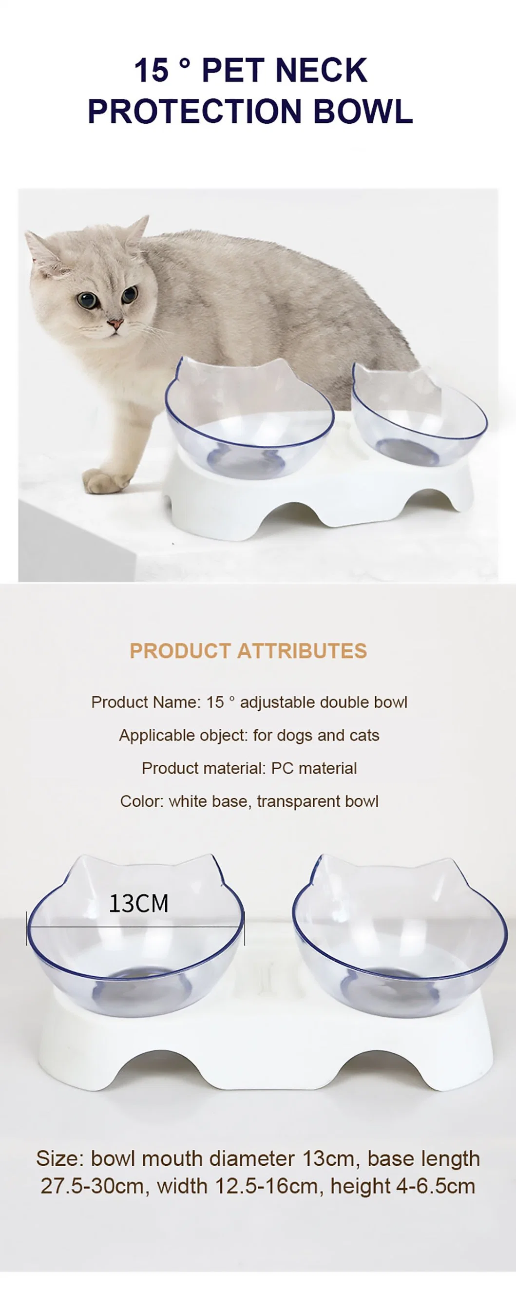 Wholesale Double Bowl Design Pet Bowl Feeder